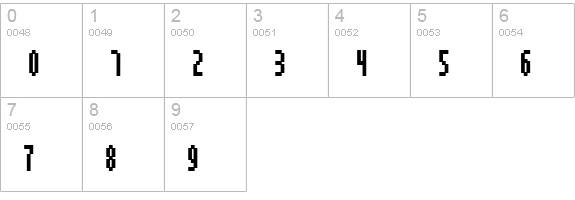 pinx Black numbers 0-9 preview
