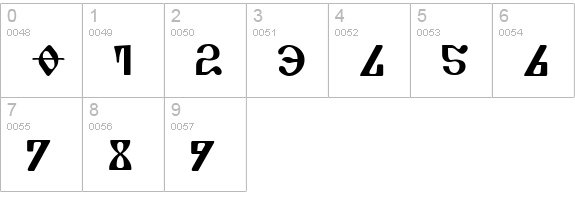 Piper Pie numbers 0-9 preview