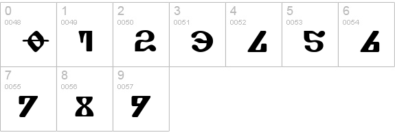 Piper Pie Bold Expanded numbers 0-9 preview