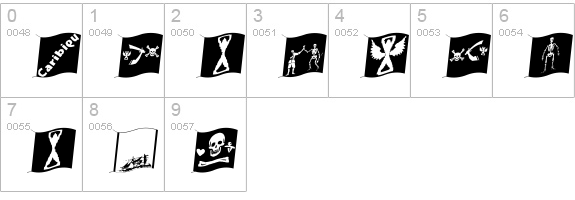 PiratsSymbolsArtefacts numbers 0-9 preview