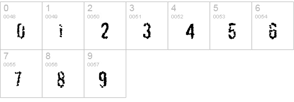 Pixel Shift numbers 0-9 preview