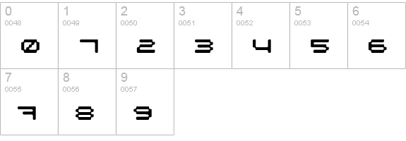 PixelpackRegular numbers 0-9 preview