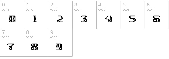 PixetlHard numbers 0-9 preview