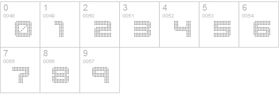 pizzo Light numbers 0-9 preview