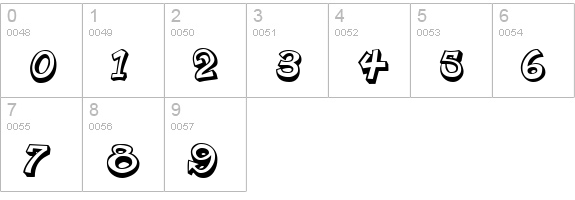 Planet Benson numbers 0-9 preview