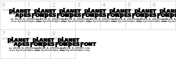 Planet of the Apes numbers 0-9 preview
