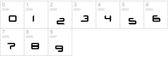 Planet Space numbers 0-9 preview