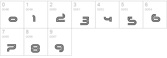 Planet TriColore numbers 0-9 preview