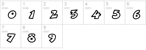 Planetoid X
 numbers 0-9 preview