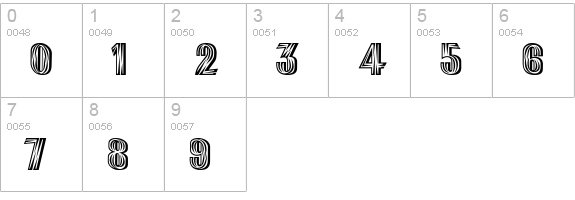 PlankCondensed Normal numbers 0-9 preview