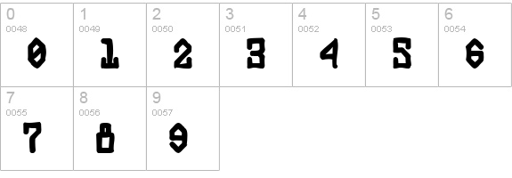 Plasmatic Ink numbers 0-9 preview