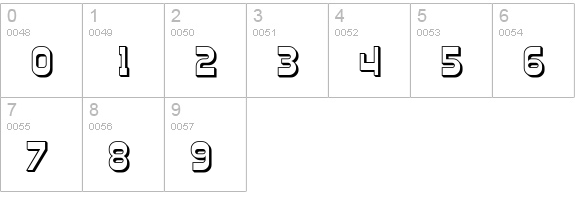 Plasmatica Shaded numbers 0-9 preview