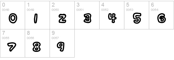 Plastic Tomato Bold numbers 0-9 preview