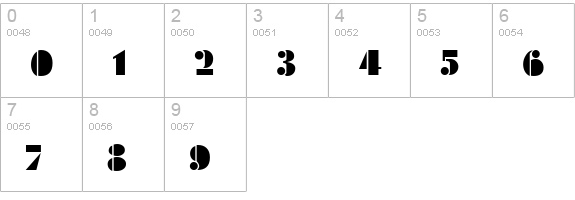 Playce Regular numbers 0-9 preview