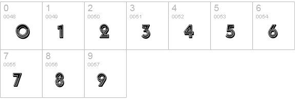 PlazaEF-Decorative numbers 0-9 preview