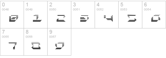 Pluranon Fade numbers 0-9 preview