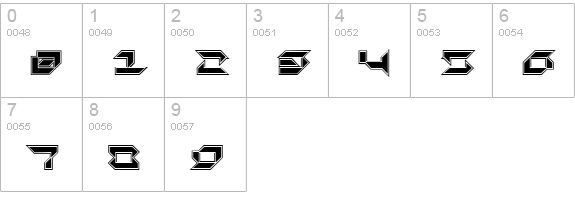 Pluranon Pro numbers 0-9 preview