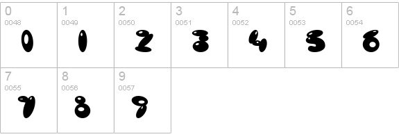 Poison Berries numbers 0-9 preview