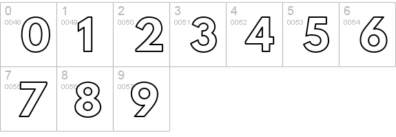Poland Can Into Big Writings Outline numbers 0-9 preview