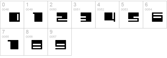 Polydiscous numbers 0-9 preview