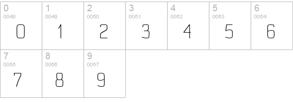 Polyflec Lt numbers 0-9 preview