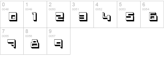 Polygon Power numbers 0-9 preview