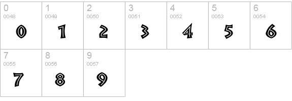 Pompeia Std Inline numbers 0-9 preview