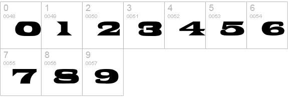 PonchoVia numbers 0-9 preview