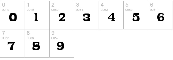 PonchoVia Regular numbers 0-9 preview