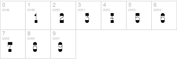 PonsonbyNF numbers 0-9 preview