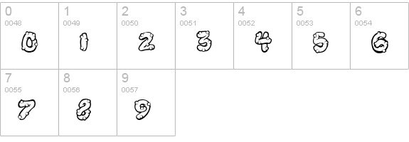 PooCorny numbers 0-9 preview
