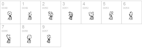 Pop Up Fontio numbers 0-9 preview