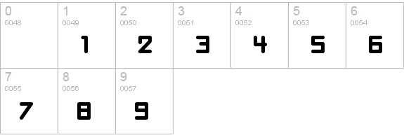 Poprock numbers 0-9 preview