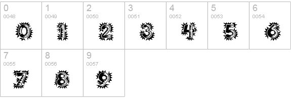 PopticsOneExtras numbers 0-9 preview