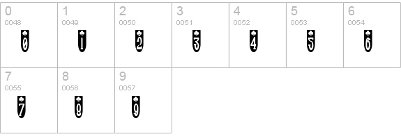 Populuxe Blub numbers 0-9 preview