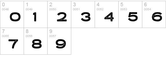 Porter Sans Ink numbers 0-9 preview