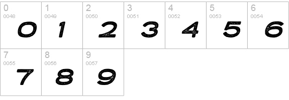 Porter Sans Ink Italic numbers 0-9 preview