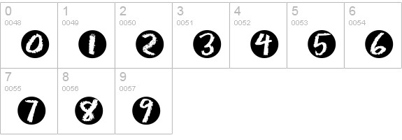 PostIt numbers 0-9 preview