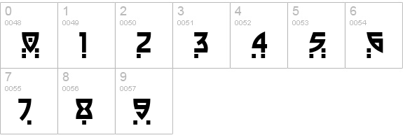 Postmodern Two numbers 0-9 preview