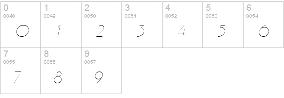 Pouf SSi Light Italic numbers 0-9 preview