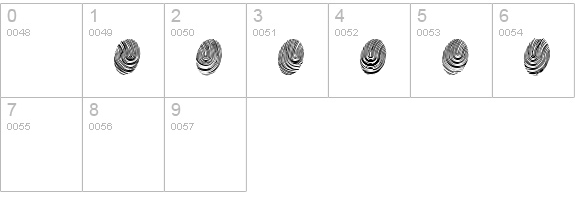 Powderfinger Pad numbers 0-9 preview