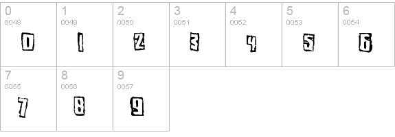 Pozofour numbers 0-9 preview