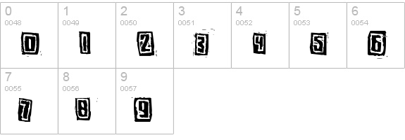 Pozotwo numbers 0-9 preview
