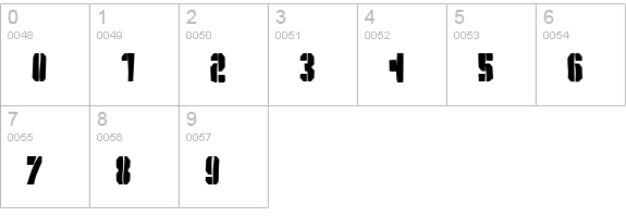 President Gas Ink numbers 0-9 preview