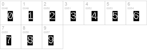 Presstape Lite numbers 0-9 preview