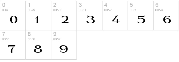 Prida01Black numbers 0-9 preview
