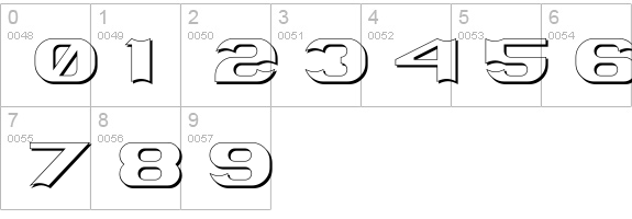 Primo Bright numbers 0-9 preview