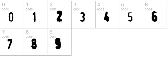pRint Fuck 151 numbers 0-9 preview