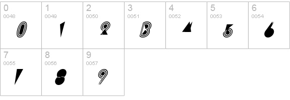 Prisma Italic numbers 0-9 preview