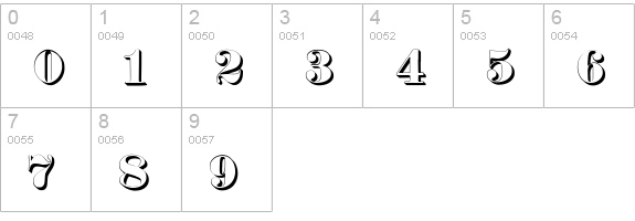 Proclamate Embossed Heavy numbers 0-9 preview